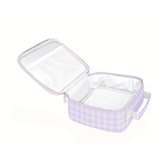 Lilac Gingham Mini Insulated Lunch Bag-Kinnder