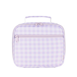 Lilac Gingham Mini Insulated Lunch Bag-Kinnder