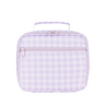 Lilac Gingham Mini Insulated Lunch Bag-Kinnder