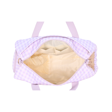 Lilac Gingham Weekend/Sport Duffle Bag-Kinnder