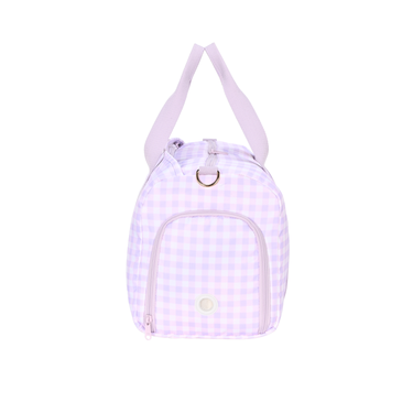 Lilac Gingham Weekend/Sport Duffle Bag-Kinnder