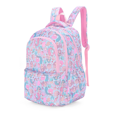 Mermaid Aqua Campus School Backpack-Campus Backpack-Kinnder