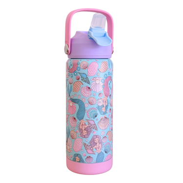 Mermaid Aqua Stainless Steel Drink Bottle 530ml-Kinnder