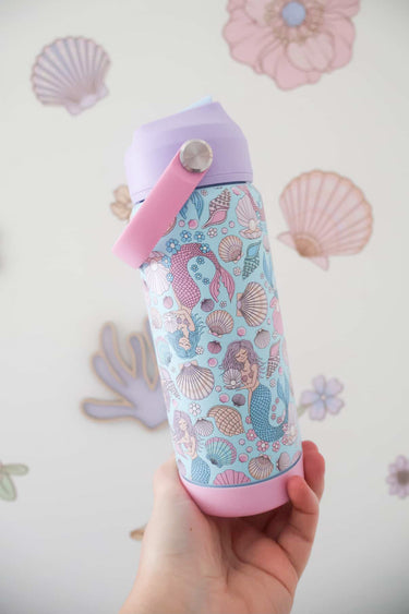 Mermaid Aqua Stainless Steel Drink Bottle 530ml-Kinnder