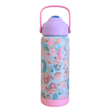 Mermaid Aqua Stainless Steel Drink Bottle-Drink Bottle-Kinnder