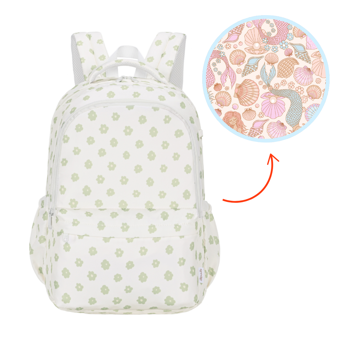 Mermaid Campus School Backpack-Kinnder
