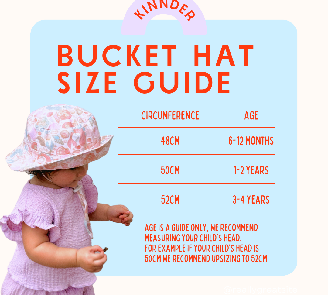 Mermaid Cotton Bucket Hat-Kinnder