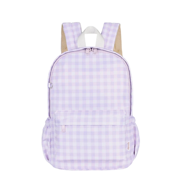 Lilac Gingham Mini Daycare/Toddler Backpack-Kinnder