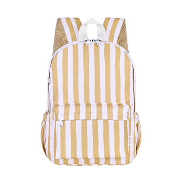 Mustard Stripe Mini Daycare/Toddler Backpack-Kinnder