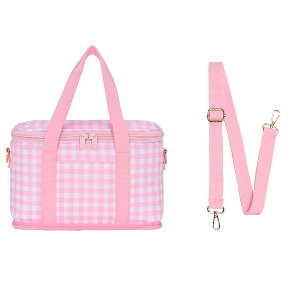 Pink Gingham Everyday Cooler Bag-Kinnder