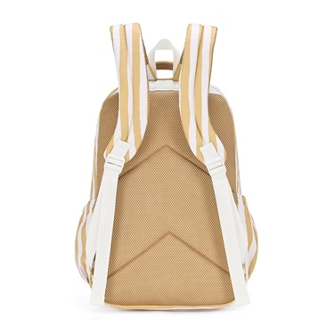 Mustard Stripe Campus School Backpack-Campus Backpack-Kinnder
