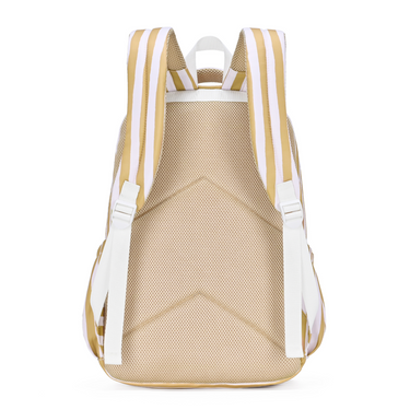 Mustard Stripe Campus School Backpack 2.0-Campus Backpack-Kinnder