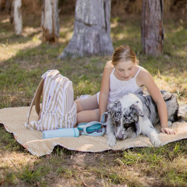 Mustard Stripe Campus School Backpack 2.0-Campus Backpack-Kinnder