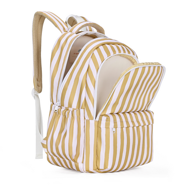 Mustard Stripe Campus School Backpack 2.0-Kinnder
