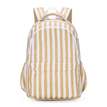 Mustard Stripe Campus School Backpack 2.0-Campus Backpack-Kinnder