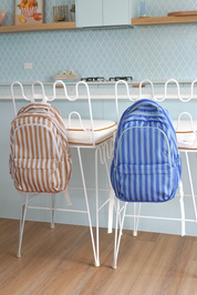 Mustard Stripe Campus School Backpack-Kinnder