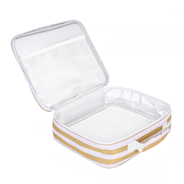 Mustard Stripe Junior Insulated Lunch Bag + Ice Pack-Junior Lunch Bag-Kinnder