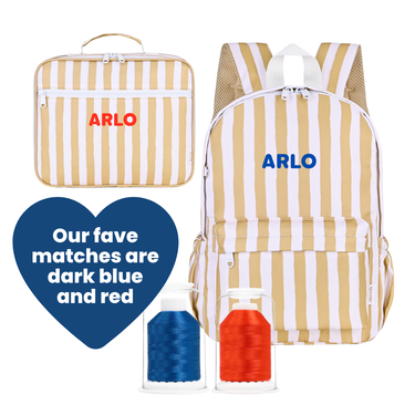 Mustard Stripe Campus School Backpack 2.0-Kinnder