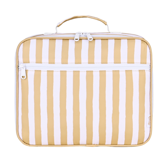 Mustard Stripe Junior Insulated Lunch Bag + Ice Pack-Kinnder