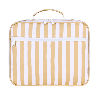 Mustard Stripe Junior Insulated Lunch Bag + Ice Pack-Junior Lunch Bag-Kinnder