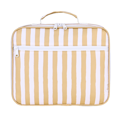 Mustard Stripe Junior Insulated Lunch Bag + Ice Pack-Junior Lunch Bag-Kinnder