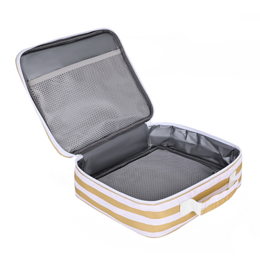 Mustard Stripe Junior Insulated Lunch Bag + Ice Pack-Kinnder
