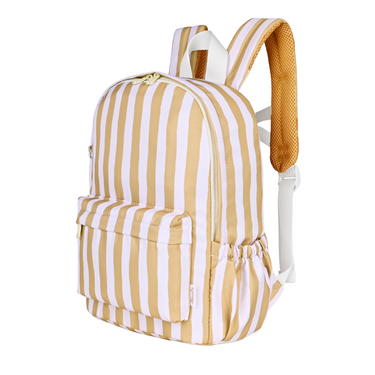 Mustard Stripe Mini Daycare/Toddler Backpack-Mini Backpack-Kinnder
