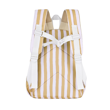 Mustard Stripe Mini Daycare/Toddler Backpack-Kinnder