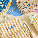 Mustard Stripe Mini Daycare/Toddler Backpack-Kinnder