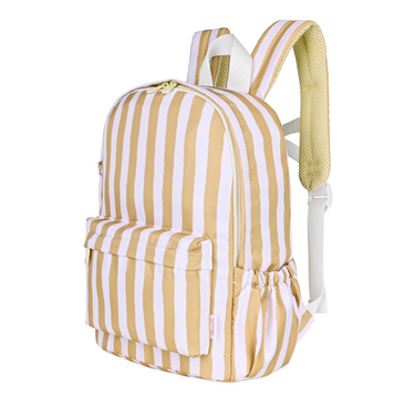 Mustard Stripe Mini Daycare/Toddler Backpack-Kinnder