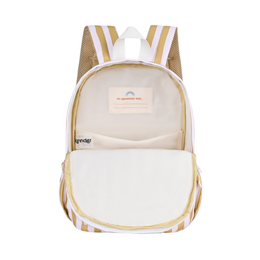 Mustard Stripe Mini Daycare/Toddler Backpack-Mini Backpack-Kinnder
