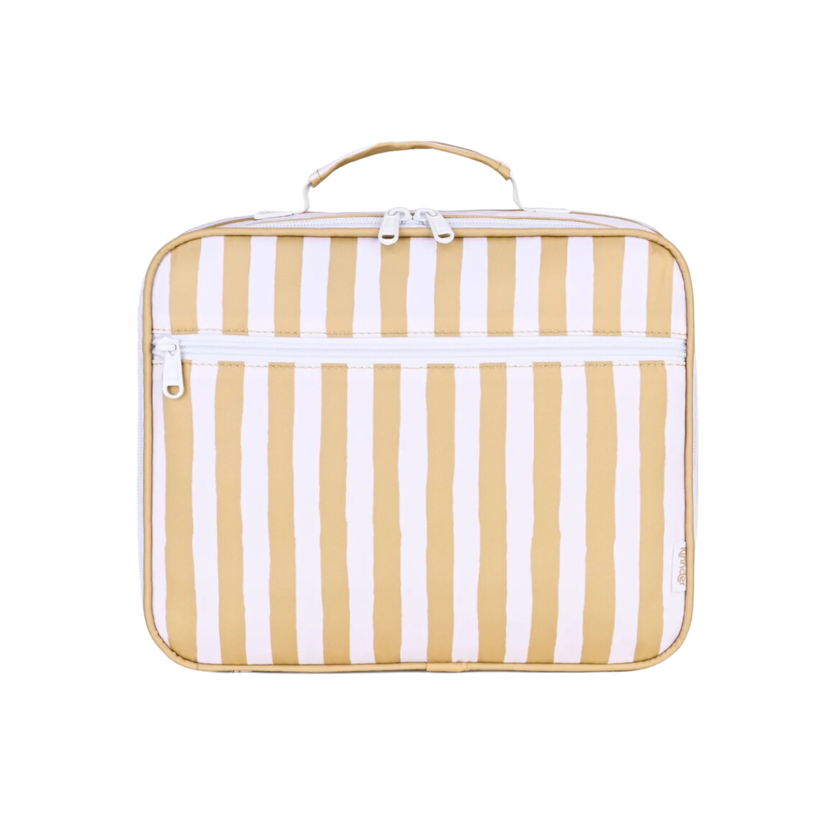 Mustard Stripe Mini Insulated Lunch Bag-Kinnder