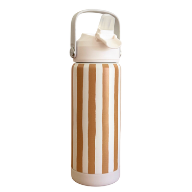 Mustard Stripe Stainless Steel Drink Bottle 530ml-Kinnder