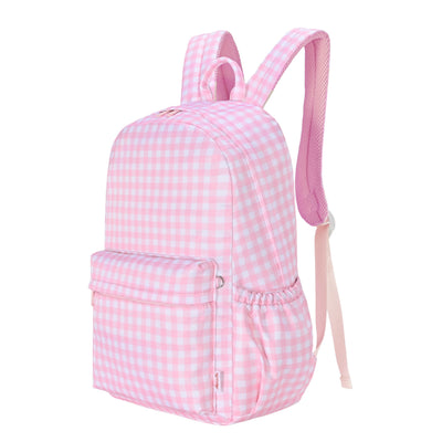 Pink Gingham Junior Kindy/School Backpack-Junior Backpack-Kinnder