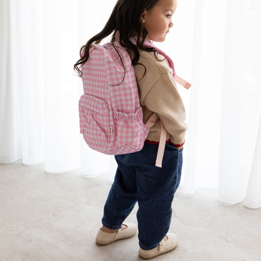Pink Gingham Mini Daycare/Toddler Backpack-Mini Backpack-Kinnder