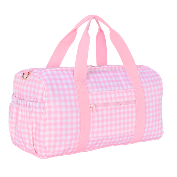Pink Gingham Weekend/Sport Duffle Bag-Kinnder