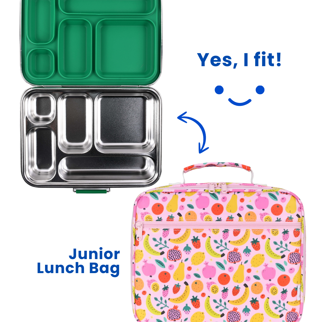 Bento 5 Green Stainless Steel Lunch Box-Kinnder