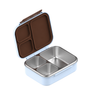 The Bento Stainless Steel Lunch Box Periwinkle & Chocolate-Bento Box-Kinnder