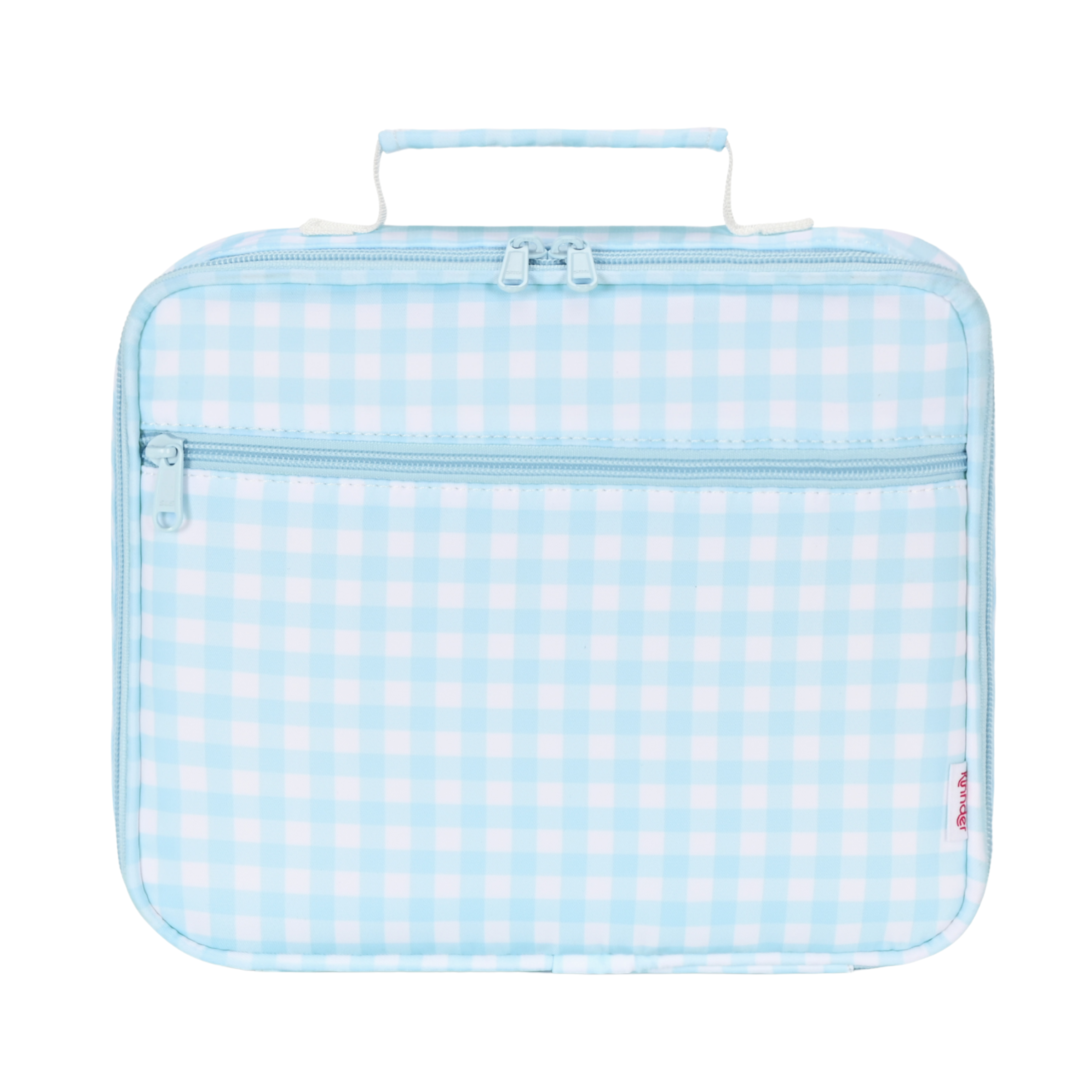 Blue Gingham Junior Insulated Lunch Bag + Ice Pack-Kinnder