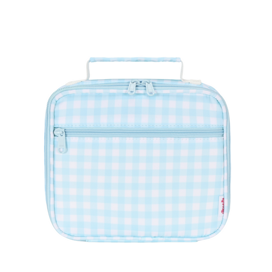 Blue Gingham Mini Insulated Lunch Bag-Kinnder