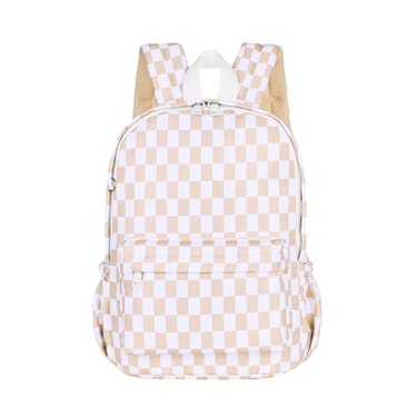 Caramel Check Mini Daycare/Toddler Backpack-Kinnder