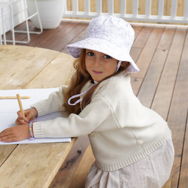 Flora Cotton Bucket Hat-Kinnder
