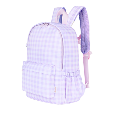 Lilac Gingham Mini Daycare/Toddler Backpack-Kinnder
