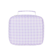 Lilac Gingham Mini Insulated Lunch Bag