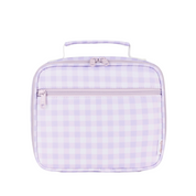 Lilac Gingham Mini Insulated Lunch Bag