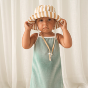 Mustard Stripe Cotton Bucket Hat