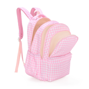 Pink Gingham Campus School Backpack 2.0-Kinnder