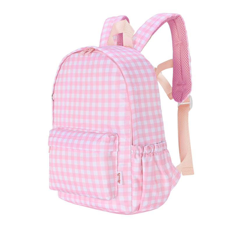 Pink Gingham Mini Daycare/Toddler Backpack-Kinnder