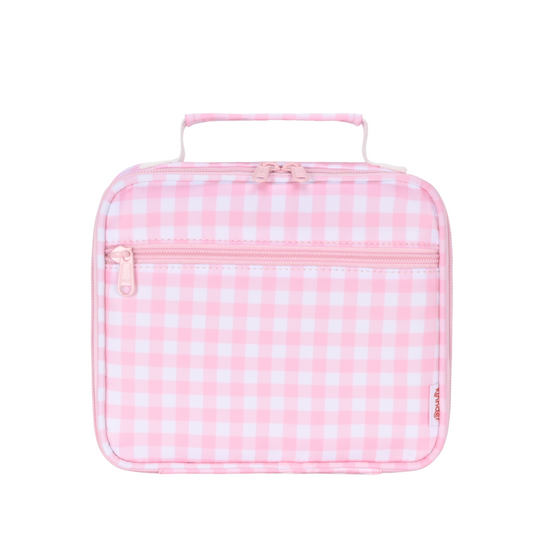 Pink Gingham Mini Insulated Lunch Bag-Kinnder